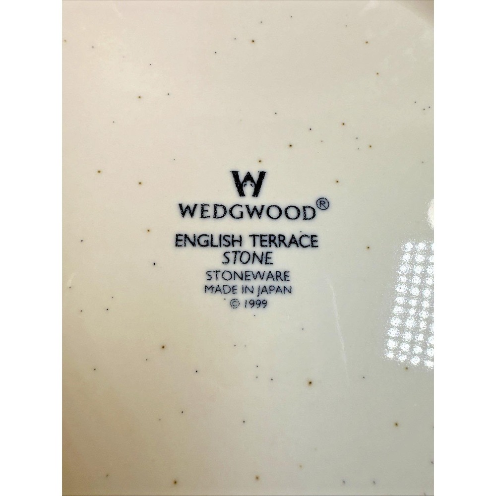 VTG Pair of WEDGWOOD Pasta/Soup Bowl English Terrace Stone Japan 1999 10.25" EVC - Picture 5 of 9